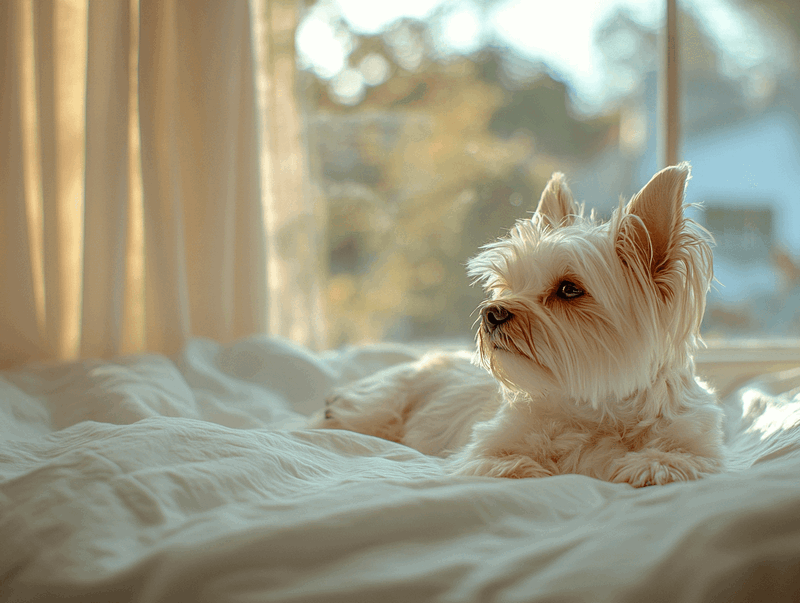 Белый йоркширский терьер