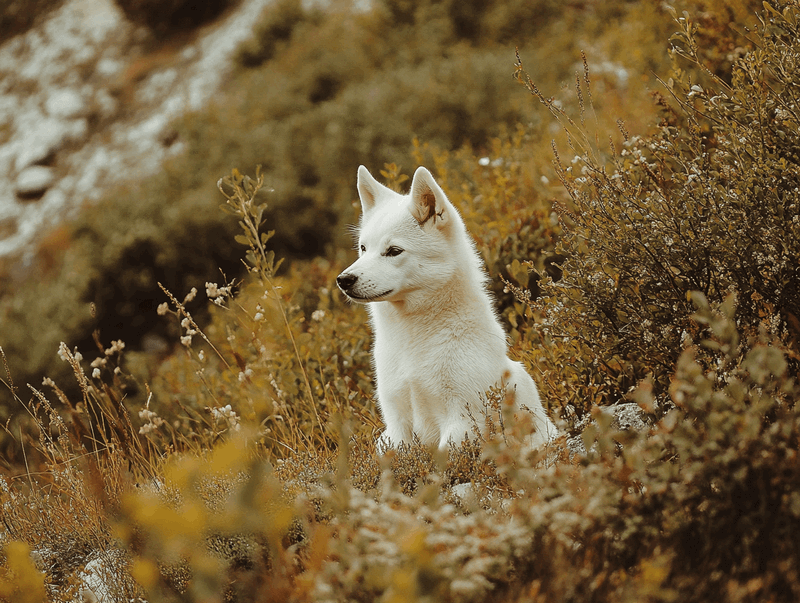 Белая сиба-ину