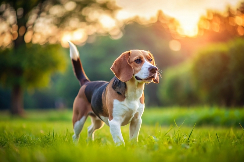 Течка у бигля начинается примерно в 8 месяцев