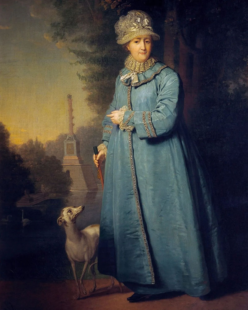 Екатерина вторая с левреткой